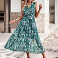thumbnail image 5 of Vestido ajustado con cuello en V sin mangas de primavera y verano informal con estampado elegante para mujer OAVQHLG3B Store lin121212, 5 of 5