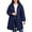 Navy, variant on Cekizud Winter Coats for Women Plus Size Long Hooded Puffer Coat Winter Thermal Outerwear With Side Pockets, XL-5XL