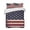 Dark Red Brown, variant on Quilts Twin Size, Vintage American Flag Soft Comforter Bedding Set for Bed, Retro Red Blue Flag Lightweight Quilted Bedspread with Pillow Cover(2 Pieces) for All Season, 68x86 Inch