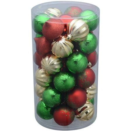 Holiday Time 41-Pack Red/Gold/Green Ornaments - Walmart.com - Holiday Time 41-Pack Red/Gold/Green Ornaments - Walmart.com