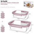 thumbnail image 2 of Juego de 10 Contenedores de Vidrio para Alimentos BOROHOUSE 1.6 y 4.4 Tazas, 2 of 8