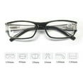 thumbnail image 2 of 2 Pack Mens Rectangle Reading Glasses Plastic Spring HInges Readers, 2 of 3