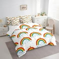 thumbnail image 3 of Castle Fairy Kids Children Kawaii Rainbow Bedding Comforter Set 7pcs,Cartoon Gradient Queen Bedding Sets Super Cozy,Polka Dots Queen Sheet Sets,Microfiber Bedroom Decor,Reversible, 3 of 8