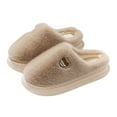 thumbnail image 4 of Wensltd Women Winter Fuzzy Slippers Red Indoor Cozy Soft Memory Foam House Slipper for Women, 4 of 5