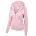 thumbnail image 3 of MixMatchy Women's Casual Long Sleeve French Terry Full Zip-UP Hoodie Sweatshirt, 3 of 4