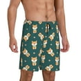 thumbnail image 2 of Wukai Cute Shiba Men’s Short Pajama Pants With Pockets Soft Sleep Pj Shorts for Men-, 2 of 6