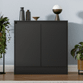 thumbnail image 5 of Buffet Cabinet with 2 Doors, Coffee Bar Cabinet with Adjustable Shelf, Modern Kitchen Buffet Sideboard with Storage for Living Room, Kitchen, Black, 5 of 9
