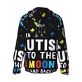 thumbnail image 3 of Uemuo I Love With Autism To The Moon And Back Pattern Women's Full Zip UPF 50+ Sun Protection Hoodie Jacket Long Sleeve Sun Shirt Hiking Outdoor Performance with Pockets-XX-Large, 3 of 9