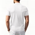 thumbnail image 5 of Trgacdwlo Men's Shirts Short Sleeve Mock Neck Men's Workout Shirts Athletic Breathable Lightweight Casual Basic Undershirt Men White L, 5 of 6