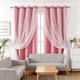 thumbnail image 1 of Cortinas de encaje de doble capa con forro opaco | Cortinas térmicas 2 en 1 transparentes y opacas | Tratamiento de ventanas que bloquea la luz para dormitorio y sala de estar, 1 of 6