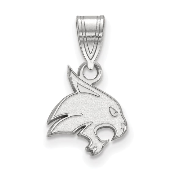 White Sterling Silver Charm Pendant Texas NCAA State University 18 mm 10