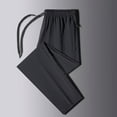 thumbnail image 4 of snowsong Mens Pants Mens Sweat Pants Mens Guard Pants Loose Ice Silk Solid Sports Leggings Joggers For Men Dark Gray XXL, 4 of 5