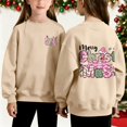 thumbnail image 1 of Cowsor Chandails en Molleton pour Filles Enfants Mignon Graphique Col Rond Chandail Tops Xmas Manches Longues Chemises de Vacances, 1 of 7
