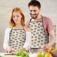 thumbnail image 4 of Light Pink Bigfoot and Mountain Pattern Apron-Garden Aprons for Women with Pockets-Cotton Linen Waterproof Kitchen Cooking Gardening Aprons Adjustable for Kitchen,Cooking,BBQ and Salon 33x27 Inch, 4 of 6