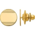 thumbnail image 1 of 14K Yellow Gold Men's Circular With Line Design Tie Tac (13 X 13) Made In United States tt30, 1 of 6