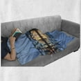 thumbnail image 6 of Iceland Soft Flannel Fleece Throw Blanket, City Silhouette with Reflection on Lake Tjornin Cityscape Tranquility, Cozy Plush for Indoor and Outdoor Use, 50" x 70", Multicolor, by Ambesonne, 6 of 6