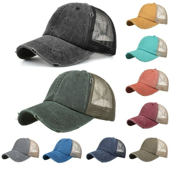 Unisex Solid Color Baseball Cap Adjustable Sun Hat Casual Outdoor Headwear