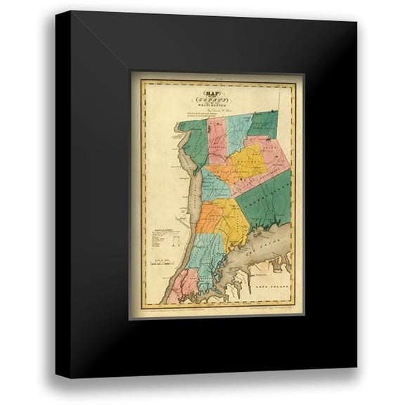 Burr, David 11x14 Black Modern Framed Museum Art Print Titled - New York - Westchester County, 1829