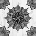 thumbnail image 2 of Tavoletti, Anne 12x12 White Modern Wood Framed Museum Art Print Titled - Mandala Morning VI BW, 2 of 4