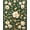 Green Ivory Gold, Pattern 2, variant on Design&I 8'x10' Washable Area Rug Vintage Botanical Floral Scroll With Distressed Leaf Accents for King Size Bedroom, Under Bed, Sleek Flatweave Pet Friendly
