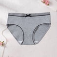 thumbnail image 5 of Babcutegg Girls Solid Color Ribbed Underwear with Bowknot Detail – Breathable Cotton Triangle Briefs for Everyday Wear and School Use Gray Size 8-10 Years, 5 of 5