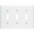 thumbnail image 2 of Pass & Seymour Legrand TP3-W 3-Gang Toggle Light Switch Wall Plate, Trademaster Size Cover, Unbreakable Nylon, White, 2 of 2