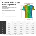 thumbnail image 4 of Bixox Men's Glitter Rainbow Printed Short Sleeve Skinny Athletic T-Shirt, 4 of 6