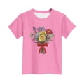 thumbnail image 4 of Zpanxa T-Shirts d'Été pour Filles Imprimé de la Fête de l'Indépendance Col Rond Manches Courtes Haut Polyester Spandex 10-11 Ans, 4 of 6