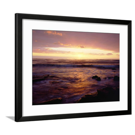 USA, California, San Diego, Sunset Cliffs on the Pacific Ocean Framed Print Wall Art By Jaynes