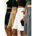 thumbnail image 5 of Women's Elegant Dressy Shorts Pleated Wide Leg High Waisted Shorts, 5 of 6