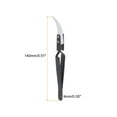 thumbnail image 2 of Unique Bargains 2pcs Precision Reverse Ceramic Tweezer 5.51'x0.35' Curved Head Tip Heat Resistant Non Conductive Black, 2 of 6