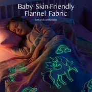 Joyfy Glow in The Dark Blanket Unicorn Gifts for Girls 50 x 60 Soft Cozy Flannel Kids Throw Blanket