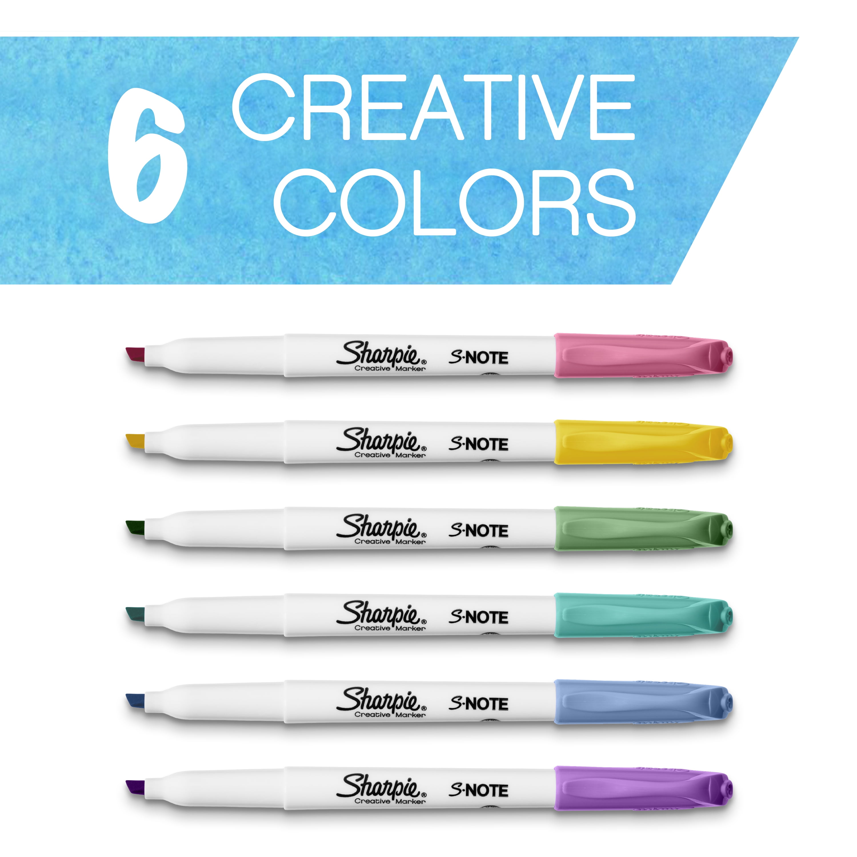 Sharpie S-Note Creative Markers - Set of 6, BLICK Art Materials