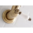 thumbnail image 4 of Kingston Brass KS3103PL Restoration Wall Mount Pot Filler Kitchen Faucet, Antique Brass, 4 of 5