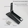thumbnail image 3 of Stainless Steel Wall-Mounted Microwave & Oven Holder: Foldable, Length-Adjustable Kitchen Storage Shelf with Easy Assembly (Includes Screws) – Space-Saving, Durable Bracket for Multiple Appliances, 3 of 5
