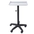 thumbnail image 2 of Adjustable Height Rolling Mobile Instrument Aluminium Tray Trolley, Salon Beauty Hair Service Tool Storage Utility Carts Silver, 2 of 8