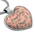 thumbnail image 2 of Laurel Leaves Keychain Heart Love Metal Key Chain Ring, 2 of 8
