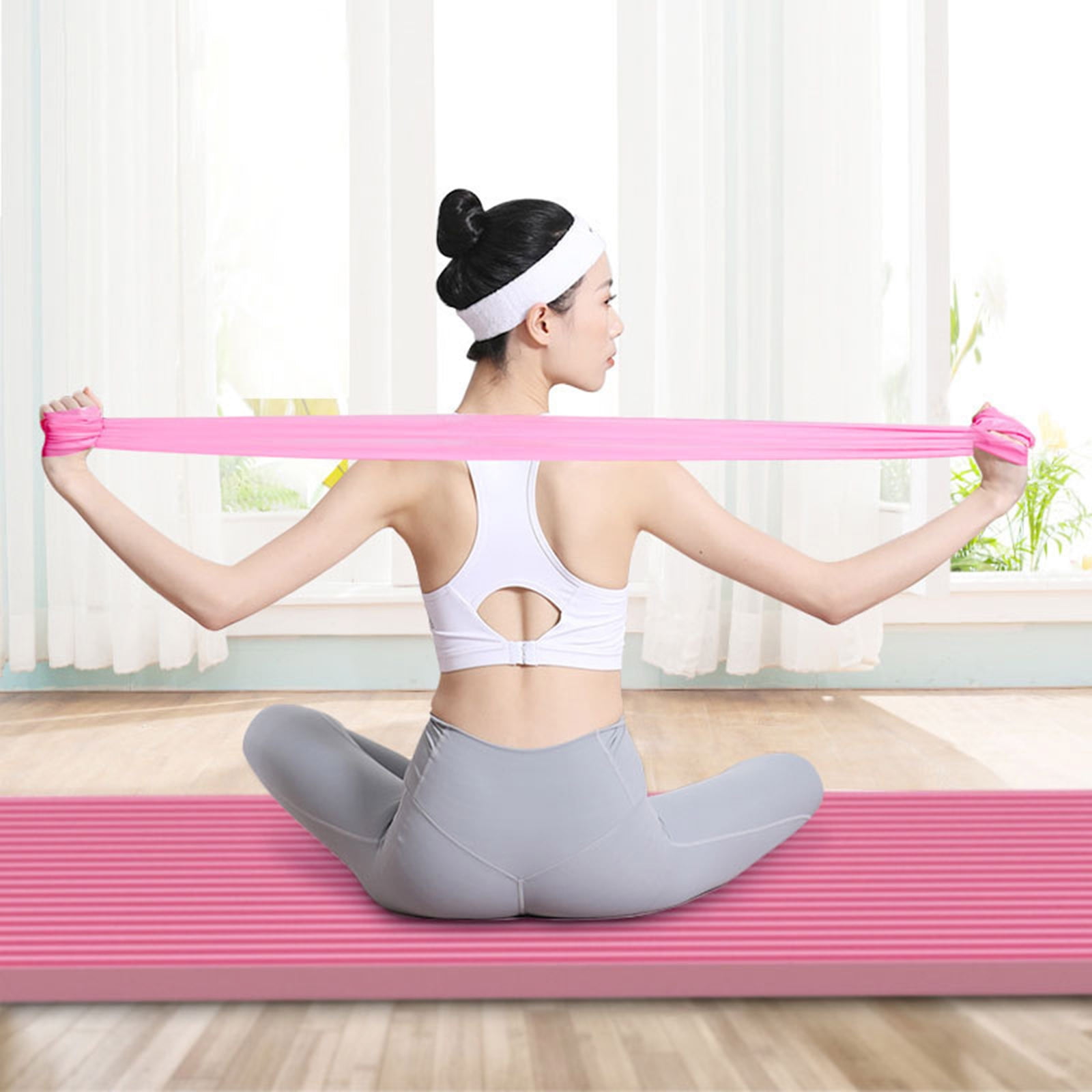 Fitness & Yoga 5-Piece Kit for Women Glute & Core Training Resistance Bands Set for Stretching Booty Bands and Yoga Practice