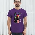 thumbnail image 3 of Tee Hunt Dean Russo German Shepherd T-Shirt Colorful Dog Best Friend Men's Tee, Purple, Medium, 3 of 5