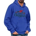 thumbnail image 2 of EchfiProm Hoodies for Men Graphic Merry Christmas Blue with Pockets Xmas Hooded Ugly Mens Sweatshirt Pullover S, 2 of 4