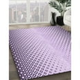 thumbnail image 3 of Ahgly Company Machine Washable Indoor Rectangle Transitional Purple Flower Purple Area Rugs, 4' x 6', 3 of 7