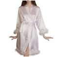 thumbnail image 3 of Bovxnpu Robes for Women, Silk Robes for Women Satin Bride Bridesmaid Wedding Party Robes Lightweight Sleepwear, 3 of 5