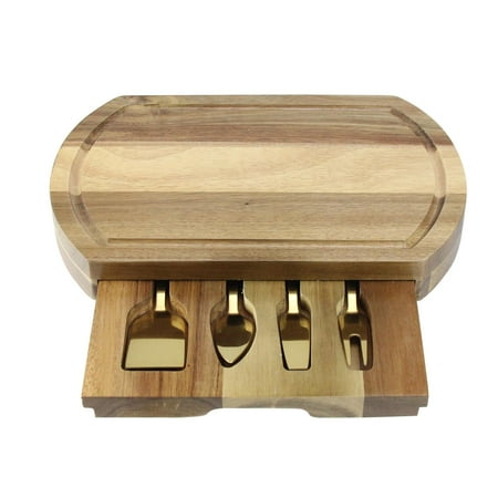 Gold Natural Wood Cheese Board - 11