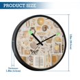 thumbnail image 3 of Indoor 12' Voice-Activated Luminous Decoration Wall Clock With LED Night Light Vintage-inspired, 3 of 8