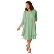 Woman Within Plus Size Petite 2-Piece Jacket Dress