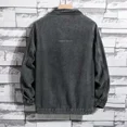 thumbnail image 5 of Chaqueta vaquera de otoño con botones azules para hombre, abrigos vaqueros de bolsillo gris para hombre, moda japonesa, alta calidad, vintage, precio bajo, talla grande GL, 5 of 5
