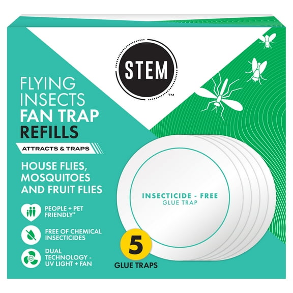 STEM Glue Trap Reﬁll Pads for STEM Flying Insect Fan Trap Device, 5 Count