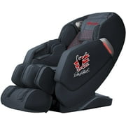 BestMassage Full-body massage chair, zero-gravity electric acupressure with thermotherapy casters SL-Track stretching vibration wireless bluetooth speaker, Black