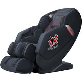 BestMassage Full-body massage chair, zero-gravity electric acupressure with thermotherapy casters SL-Track stretching vibration wireless bluetooth speaker, Black