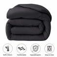 thumbnail image 4 of YEPCLUB Comforters Queen size, Duvet Insert, All Season Duvet, Grey Down Alternative Hotel Comforter, Lightweight Quilt with Corner Tabs, Machine Washable (Grey, Queen 88x92 Inches), 4 of 10
